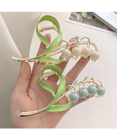 Lily of The Valley & Orchid Flower Hair Clips - Hair Styling Accessories for Women - Buy Online on GoSupps.com