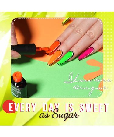 UR SUGAR Neon Gel Nail Polish Set - 12 Vibrant Colors for DIY Manicure Fluorescent Spring & Summer Nail Art Kit - Buy Online on GoSupps.com