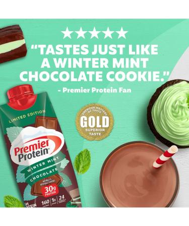 Premier Protein Winter Mint Chocolate Protein Shake 11 Fl Oz (Pack of 1) - Buy Online on GoSupps.com