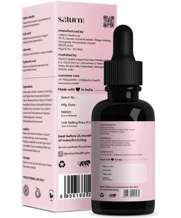Saturn by GHC Face Serum For Pigmentation & Dark Spots & Tan Remover | Chemical Free 30 Ml - Buy Online on GoSupps.com