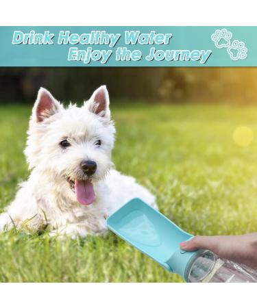 Petcooz 550ml Dog Drinking Bottle - Portable Foldable Water Bowl for Travel | Perfect for Walks & Outdoor Adventures - Blue - Buy Online on GoSupps.com