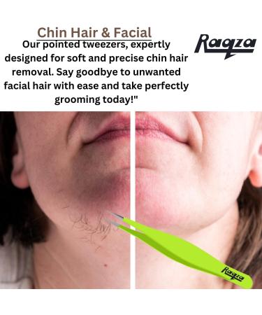 Sharp Pointed Tweezers Precision Fine Point Tip Ingrown Hair Tweezers Kit Best Pointed Tweezers for Women Chin Hair Removal - Extra Thin Tweezers Precision Stainless Facial Hair Remover for Face Green Color - Buy Online on GoSupps.com