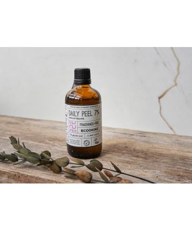 Ecooking Daily Peel with 7% Glycolic Acid 100ml | Face Exfoliating Fluid & Dead Skin Remover | Hyaluronic Acid Organic Cucumber Water & Turmeria Zen | Minimise Pores & Even Skin Tone for Natural Glow - Buy Online on GoSupps.com