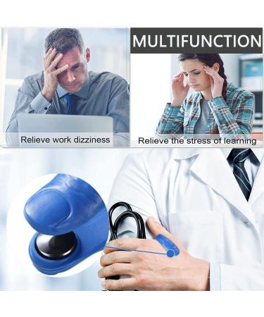 2 Pack Natural Acupressure Hand Pressure Point Clip for Headache Relief, Migraine, Stress Alleviation - Drug Free Wearable Device (Blue) - Buy Online on GoSupps.com