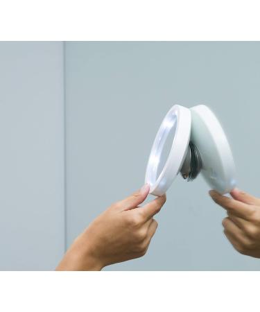 HOMEWELL Swivel Brite 8X Magnifying Mirror with LED Light for Bathroom - 360 Rotation, Magnetic Mount, Travel Makeup Mirror - Buy Online on GoSupps.com