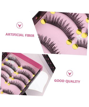 minkissy 10 Pairs Fake Eyelashes Makeup Eyelashes False Lashes Natural Eyelashes Ladies Girls Women Lashes Long Eyelashes Faux Lashes Miss Dense False Eyelashes Artificial Fiber - Buy Online on GoSupps.com