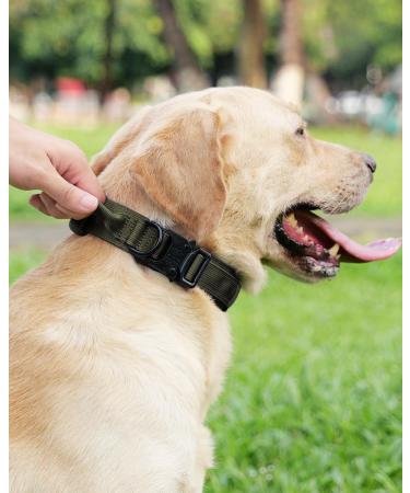 Joyal Tactical Dog Collar | Army Green Dog Collar with Handle & QR Code | Large Dogs  - Buy Online on GoSupps.com