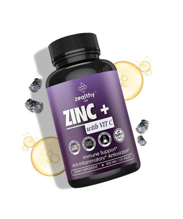 Zealthy Life Zinc+ with VIT C 500 Mg 120 Tablets