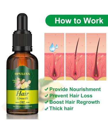 Ginger Hair Growth Serum - Stronger, Thicker, Longer Hair - Thinning Treatment - 3 Pack 30ML - Buy Online on GoSupps.com