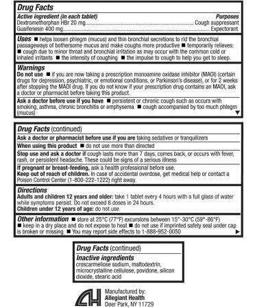 HealthA2Z Mucus Relief DM | Dextromethorphan HBr 20mg & Guaifenesin 400mg | Cough & Chest Congestion Relief | 24 Packs of 20 Caplets (480 Total) | Value Pack - Buy Online on GoSupps.com