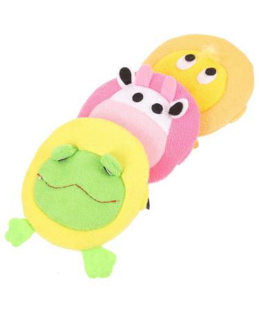 FOMIYES 3pcs Animal Bath Sponge Baby Shower Sponge Scrubber Bath Sponges Animal Kids Loofah Bath Pouf Animal Toy Body Scrubbers