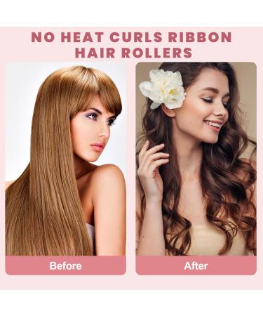 Shop Heatless Curls with Our Satin Locken Blacker Overnight Curler Set - No Heat Hair Rollers in Pink | International Shipping Available - Buy Online on GoSupps.com
