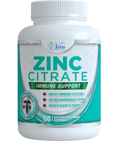 Zinc Citrate 30mg Supplement - Immune Support for Adults Kids Safe Immune Supplements Vitamin Alternative to Lozenge Liquid and Chewable Tablets