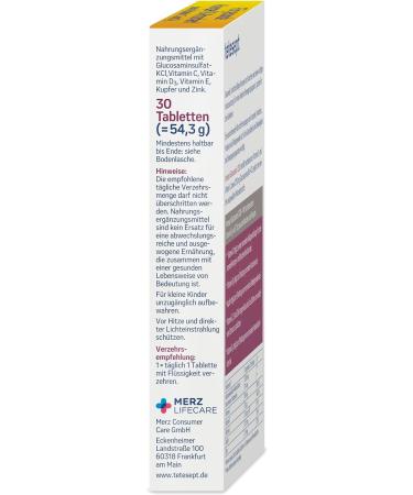 Tetesept Glucosamin 1200 - High-Dose Vitamin D3 & C for Healthy Bones & Cartilage - Dietary Supplements (30 Tablets) - International Shipping Available - Buy Online on GoSupps.com