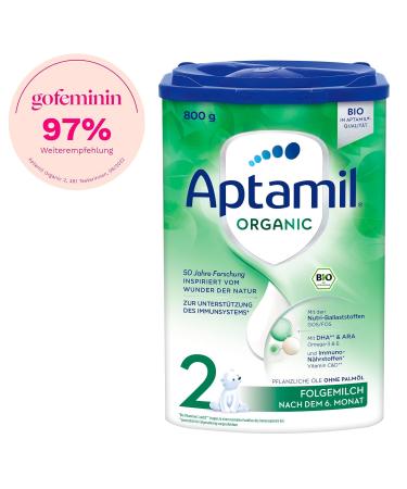 Aptamil Organic 2 - Follow-On Milk for Babies 6+ Months | Omega 3 DHA ALA No Palm Oil | 800g Milk Powder - Buy Online on GoSupps.com