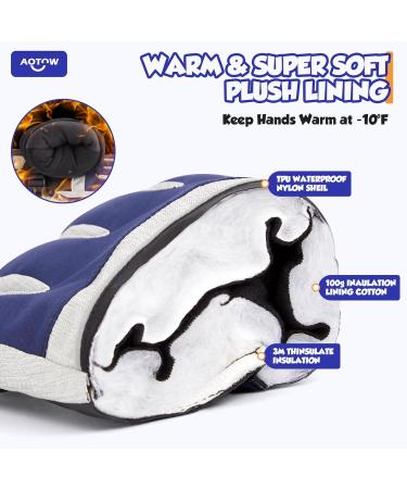 Buy Aotow Children's Ski Gloves - Warm Waterproof Windproof Softshell for Snow Sports - Size M (4-6 Years) - Ideal for Young Girls - Buy Online on GoSupps.com