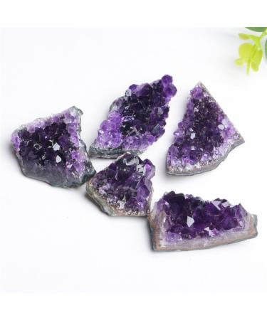Natural Crystal Rough 1PC 60-80g Natural Raw Purple Brazilian Amethyst Stone Quartz Crystal Cluster Geode Specimen Home Decor Craft Ornament