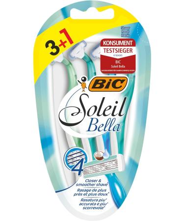 Buy BIC Soleil Bella Lady Quadruple Blade Disposable Razors - Blister of 3 + 1 for Smooth Shaving Worldwide - Buy Online on GoSupps.com