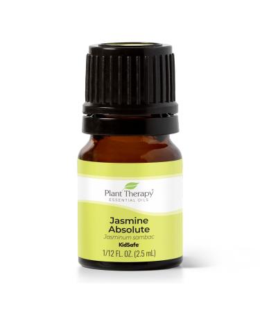 Plant Therapy Jasmine Absolute Essential Oil 100% Pure Undiluted Natural Aromatherapy Therapeutic Grade 2.5 mL (1/12 oz)