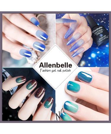 Allenbelle UV Nail Polish Thermo Set - 4 Color Gel Nail Polish in Gift Box | Color Change Shellac & Soak Off Nail Art - Buy Online on GoSupps.com