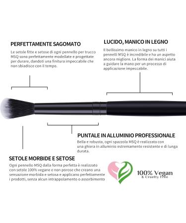 MSQ 8 Eyes Makeup Brush Set - Premium Eye Shadow Brushes for Flawless Makeup Application - Buy Online on GoSupps.com