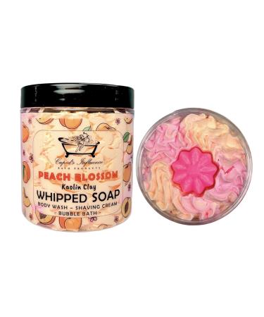 Whipped Soap | Luxurious Kaolin Clay Body Wash | Shower Fluff | Shaving Foam | Shower Cream | Bubble Bath | Handmade Soap | Shower Whip | Seasonal Gifts | Stocking Fillers (PEACH BLOSSOM)
