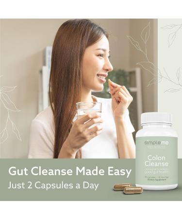 SIMPLEME Colon Cleanse Detox - Natural Relief for Constipation & Bloating - 30-Day Gut Support for Weight Management - 30 Capsules - Buy Online on GoSupps.com