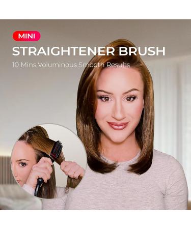 TYMO Portable Hair Straightener Brush - Lightweight Ionic Mini Hot Comb for Travel Dual Voltage Ceramic Tourmaline Straightening Brush for Women - Buy Online on GoSupps.com