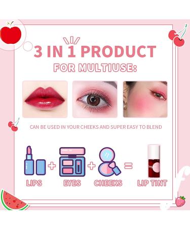 Shimmery Lip Stain Tint Set - Mini Liquid Lipstick for All Day Wear - Hydrating Formula for Cheeks and Eyes - Easy Application - 7ml/0.25oz (0304) - Buy Online on GoSupps.com