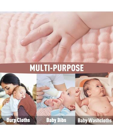 YOOFOSS 10-Pack Cloth Diapers - 100% Cotton Washcloths for Newborns 27x50 cm Absorbent Spuckt cher in Pink Gradient - Buy Online on GoSupps.com