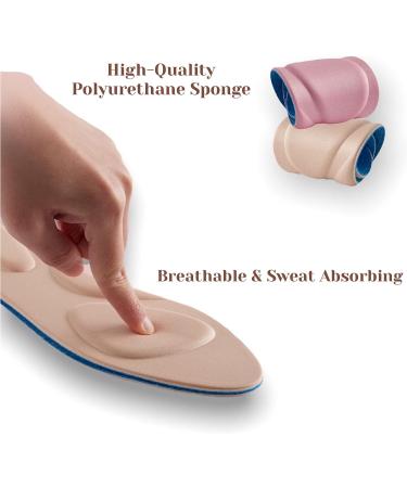 CB Sponge Comfort Insoles - Slim & Lightweight Pointed Inserts for Women Size 6-8.5 (4 Pairs) - Buy Online on GoSupps.com