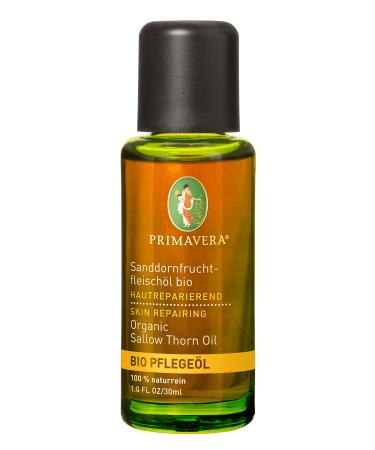 Primavera care oil sanddorn fruit oil organic 30 ml - aroma oil natural cosmetics - strengthening soothing for dry reddened skin - vegan
