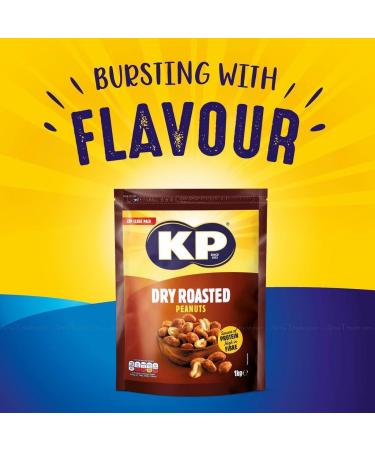 KP Dry Roasted Peanuts Nuts Large Party Snack Zip Close Packet Bag - Pack of 1Kg - Buy Online on GoSupps.com
