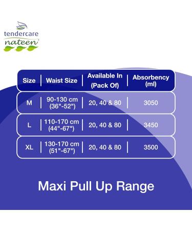 Tendercare Nateen Adult Incontinence Pants - 40 Large Night Time Pull Up Pants - Buy Online on GoSupps.com