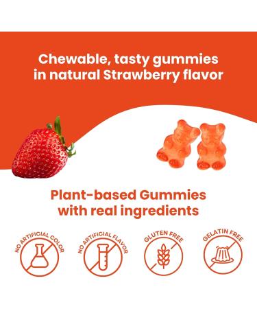 HERBION Naturals Multivitamin Gummies for Kids Immune Support with Vitamin C D3 B12 A E & Zinc Strawberry Flavor Gluten Free Vegan Chewable Gummies for Vitality & Immunity 90 CT Pack of 1 90 Count (Pack of 1) - Buy Online on GoSupps.com