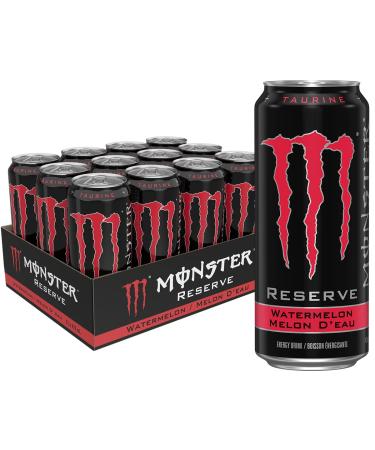 Monster Energy Reserve Watermelon 473mL Cans Pack of 12 Watermelon 473ml (Pack of 12)