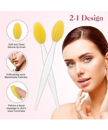 5 Pcs Double-Sided Silicone Lip Scrub Brush Set for Exfoliation - Style 1 - Buy Online on GoSupps.com