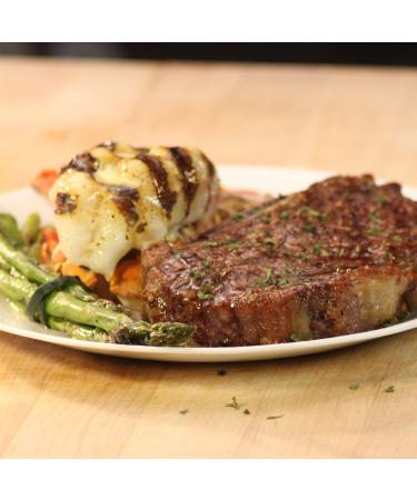 Sea Best NY Strip Steak & Warm Water Lobster Surf and Turf - 30oz | Premium Seafood and Steak Combo - Buy Online on GoSupps.com