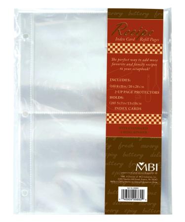 MCS 5x7 Inch Recipe 2-Up Refill Pages  10pk  20 Pockets (899860)