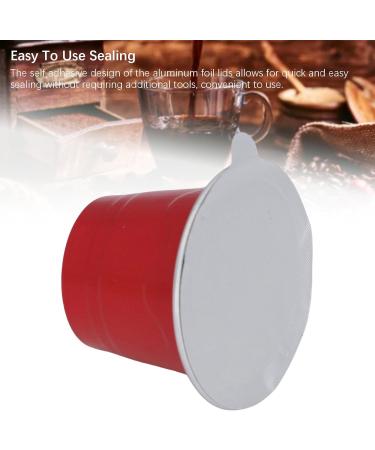  Haofy Haofy 50 Refillable Coffee Capsules with Aluminum Lid Stickers Reusable Plastic Pods for Coffee Makers Personalize Your Coffee by Choosing - Buy Online on GoSupps.com