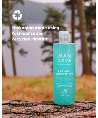 ManCave Sea Salt Shower Gel for Men - 500ml, Coastal Aroma, Natural Formula, Vegan, Sulphate & Paraben Free - Buy Online on GoSupps.com