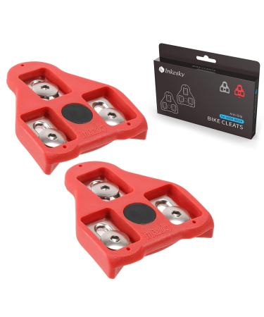 Inkesky Bike Cleats Compatible with Peloton/Stages/Look Delta - 9 Degree Float - Anti Slip - for Exercise & Spin Cycling 1 Pair