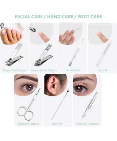 Lanties 12 Nail Clippers Kit Manicure Set Mini Nail Clippers Bulk 7 in 1 Stainless Steel Professional Nail Care Pedicure Kit with Travel Bag Grooming Kits for Christmas Women Men Home(Multi Color) - Buy Online on GoSupps.com