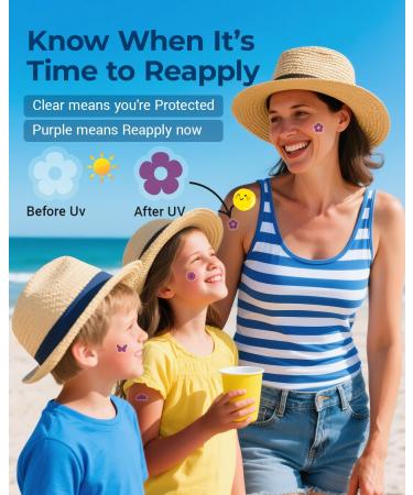 80 Pack UV Detection Stickers for Sunscreen - Sunscreen Dots UV Stickers for Kids Adults - Waterproof Sun Protection UV Sunblock Patch SPF Sensing Spots Patches for Reapplying Reminder (Summer/80pcs) - Buy Online on GoSupps.com