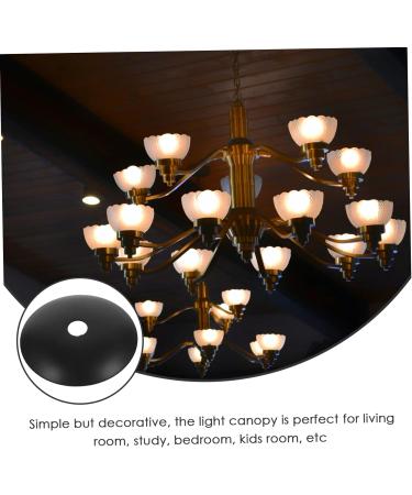 Artibetter 6pcs Chandelier Base Tray Lampara De Escritorio Led Vintage Lamp Metal Lamp Cover Desk Lamp Gasket Black 5X5X2CM - Buy Online on GoSupps.com