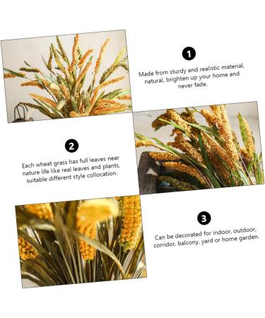 OUNONA 3pcs Simulated Ears of Corn Artificial Grasses Bundle Fall Artificial Plant Artificial Grass Plant Thanksgiving Decorations Wheat Hayloft Plants Iron Fake Grass Manual Greenx3pcs 12X75CMx3pcs - Buy Online on GoSupps.com