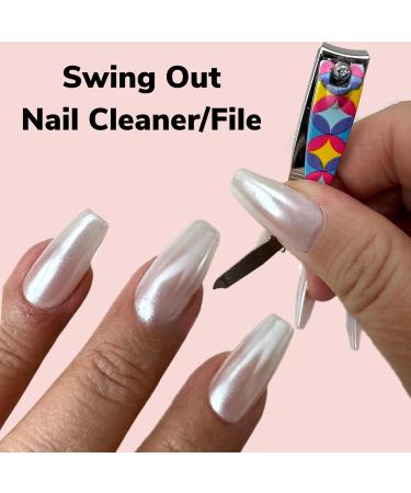 6 ALAZCO Precision Mini Stainless Steel Nail Clippers with Swiveling Nail File Nailcare Sharp Fingernail Clipper Classic Retro Style - Buy Online on GoSupps.com