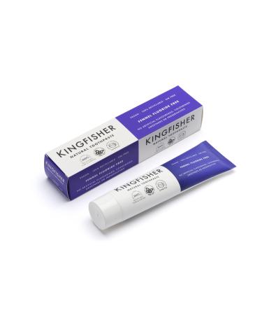 Kingfisher Natural toothpaste fennel fluoride free Suitable for vegetarians and vegans Oral Health Foundation approved Glutenfree and GMfree Ethical Consumer Best Buy 1 x 100ml