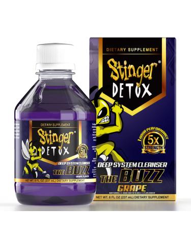 Stinger Detox Buzz 5X Extra Strength Drink   Grape Flavor  Liquid  8 FL OZ 1.0 Servings (Pack of 1)