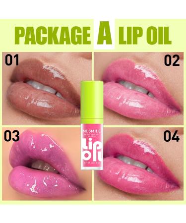 4 Colors Fat Lip Oil Set - Hydrating Lip Gloss & Plumper | Non-Sticky Long-Lasting Shine for Smooth Lips - Buy Online on GoSupps.com